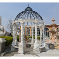 High quality hand carved outdoor life size marble round gazebo